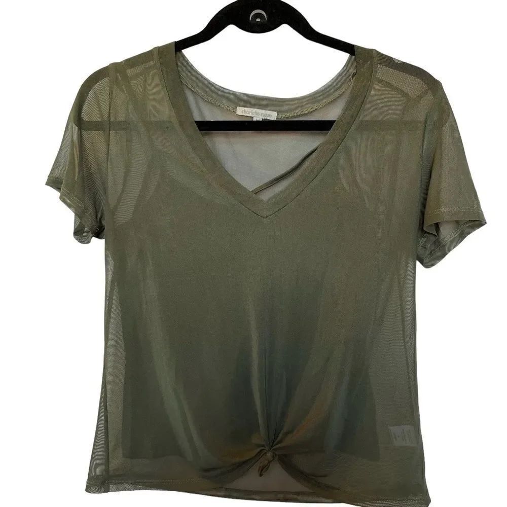 Charlotte Russe Tank tshirt 2 piece. green Medium NWOT